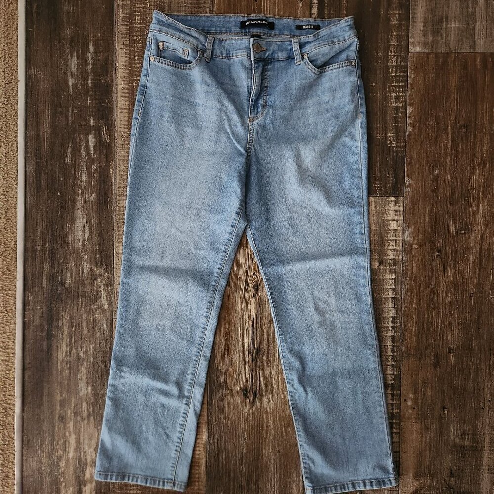 Bandolino Mandie High Rise Blue Jeans Size 12 Short